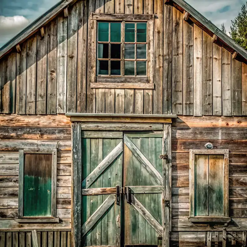 Ein altes Holzhaus, welches durch Sanierungen vor dem Abriss bewahrt wird.